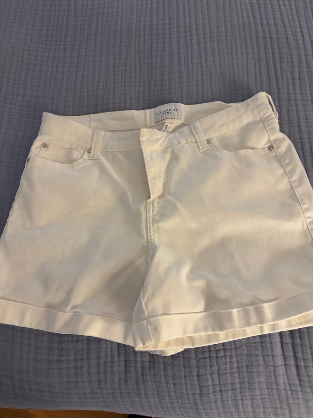 Celebrity Pink White Cuffed Women's Shorts